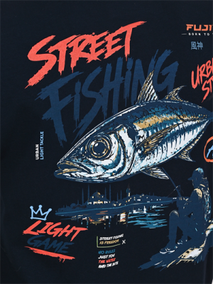 Fujin S26 Street Fishing T-Shirt Dark Navy - 6