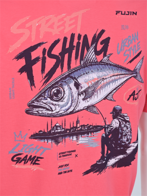 Fujin S26 Street Fishing T-Shirt Scarlet - 6