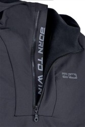 Fujin SeaGame Technical Polar Hoodie Black Grey - 5