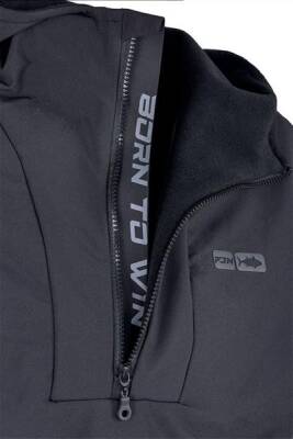 Fujin SeaGame Technical Polar Hoodie Black Grey - 5