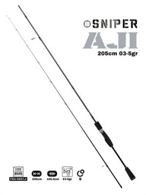 Fujin Sniper 205cm 03-5gr Aji LRF Kamışı - 1