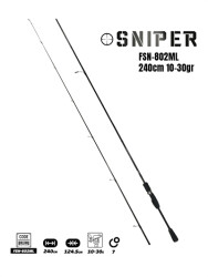 Fujin Sniper 240cm 10-30gr Spin Kamış FSN-802ML - Fujin