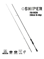 Fujin Sniper 240cm 10-40gr Spin Kamış FSN-802M - Fujin