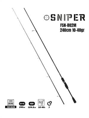 Fujin Sniper 240cm 10-40gr Spin Kamış FSN-802M - 1
