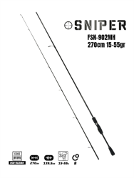 Fujin Sniper 270cm 15-55gr Spin Kamış FSN-902MH - Fujin