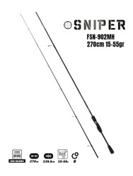 Fujin Sniper 270cm 15-55gr Spin Kamış FSN-902MH - Fujin