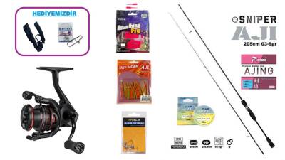 Fujin Sniper Aji 205 cm 0.3–5 gr & Okuma Ceymar HD CHD-1000A 7+1BB LRF Seti - 1