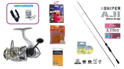 Fujin Sniper Aji 205 cm 0.3–5 gr & Ryuji Airlight 1000S 6+1BB LRF Seti - 1