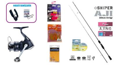 Fujin Sniper Aji 205 cm 0.3–5 gr & Shimano Catana 1000 FE LRF Seti - 1