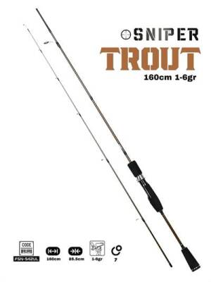 Fujin Sniper Trout 160cm 1-6gr Trout Kamışı Brown - 1