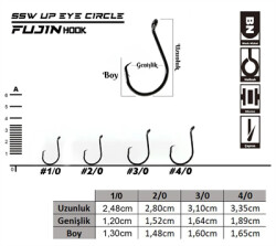 Fujin SSW Up Eye Circle Delikli Yemli Kancası - 2