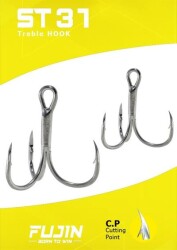 Fujin ST31 Üçlü Maket Balık Kancası Nickel - Fujin