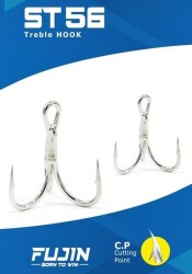 Fujin ST56 Üçlü Maket Balık İğnesi Nickel - Fujin