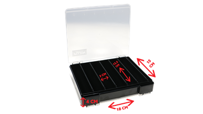 Fujin Tackle Box 125DS Çift Taraflı Slim Maket Balık Kutusu - 5