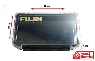 Fujin Tackle Box 30PC İnce Maket Balık Kutusu Siyah - 3