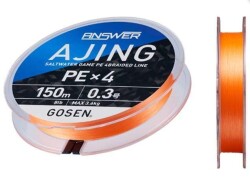 Gosen Answer Ajing PE4 Örgü LRF İpi 150mt Coctail Orange - Gosen