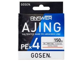 Gosen Answer Ajing PE4 Örgü LRF İpi 150mt Coctail Orange - 2