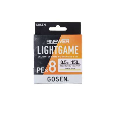 Gosen Answer Light Game PE8 Örgü LRF İpi 150mt Coctail Yellow - 1