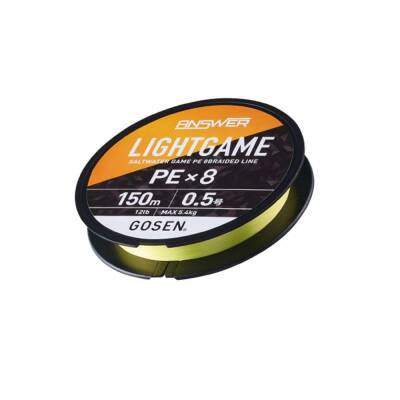 Gosen Answer Light Game PE8 Örgü LRF İpi 150mt Coctail Yellow - 3
