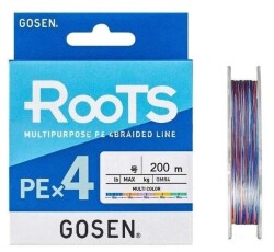 Gosen X4 Roots PE 4 Örgü Spin İpi 200mt Multi Color - Gosen