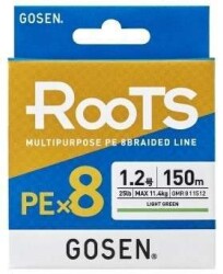 Gosen X8 Roots PE 8 Örgü Spin İp Misina 150mt AYeşil - Gosen