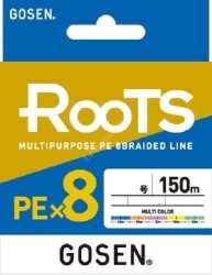 Gosen X8 Roots PE 8 Örgü Spin İp Misina 150mt Multi Color - Gosen