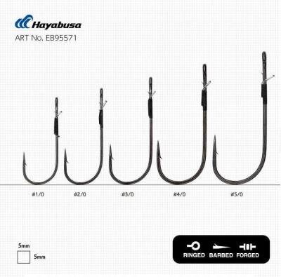 Hayabusa FPP Straight Delikli Lüfer İğnesi Black Nikel - 4