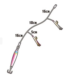 Hayabusa HA 282 LRF Jigging Sabiki 2li Çaparili SET LRF Jig Suni Yem - 2