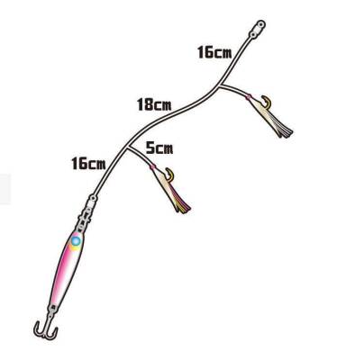Hayabusa HA 282 LRF Jigging Sabiki 2li Çaparili SET LRF Jig Suni Yem - 2
