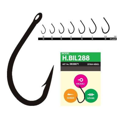 Hayabusa HBIL 288 Sazan İğnesi Dövme Teflon Black 10lu Paket - 1