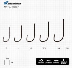 Hayabusa HBTH 282 Delikli Tırnaklı Canlı Yem İğnesi Black Nikel - Hayabusa