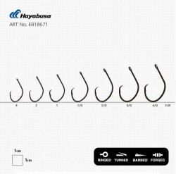 Hayabusa HCRL 186 Circle Delikli Çupra İğnesi Black Nikel - 3