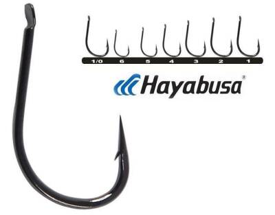 Hayabusa HIZU 150 Kısa Pala Dövme Olta İğnesi 15li Paket Black Nikel - 1