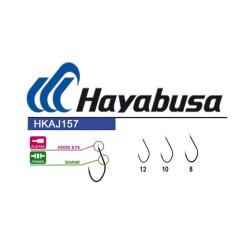 Hayabusa HKAJ 157 Kısa Pala Dövme Olta İğnesi 15li Paket Black Nikel - 3