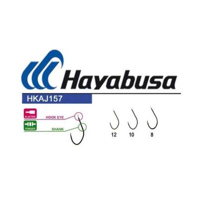 Hayabusa HKAJ 157 Kısa Pala Dövme Olta İğnesi 15li Paket Black Nikel - 3