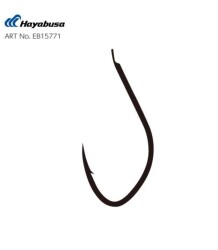 Hayabusa HKAJ 157 Kısa Pala Dövme Olta İğnesi 15li Paket Black Nikel - 4