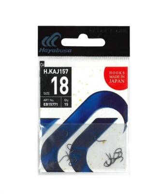 Hayabusa HKAJ 157 Kısa Pala Dövme Olta İğnesi 15li Paket Black Nikel - 7