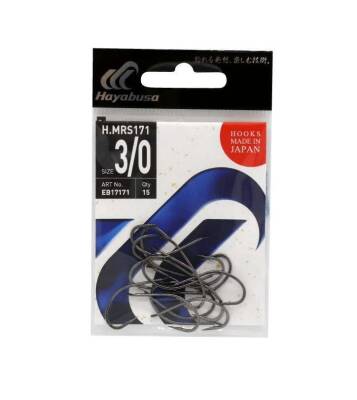 Hayabusa HMRS 171 Kısa Pala Dövme Olta İğnesi 15li Paket Black Nikel - 5