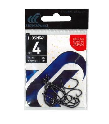 Hayabusa HOSN 561 Delikli Uzun Pala Olta İğnesi Black Nikel - 4