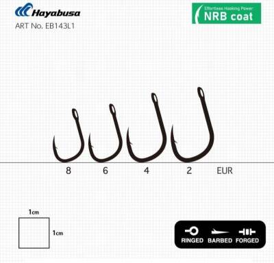 Hayabusa K1 XS Sazan İğnesi Dövme Teflon Black 10lu Paket - 2