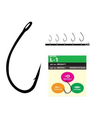 Hayabusa L1 Sazan İğnesi Dövme Teflon Black 10lu Paket - 1