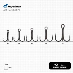 Hayabusa TBL 930 Üçlü İğne Premium 6lı Paket Black Nikel - 4