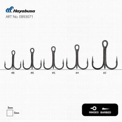Hayabusa TBL 930 Üçlü İğne Premium 6lı Paket Black Nikel - 4