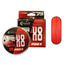 Hook Line 8X Upgrade PE Bloody Predator Assist İpi 5mt Kırmızı - Captain