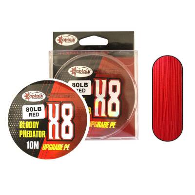 Hook Line 8X Upgrade PE Bloody Predator Jigging Assist İpi 10mt Kırmızı-Pembe - 1