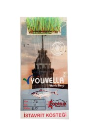 İstavrit Kösteği UV-GLOW Simli Youvella Kartonda 50 Kırmızı İğne 015mm Köstek - 5