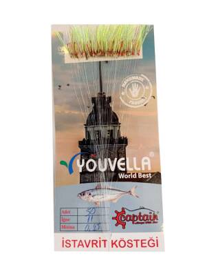 İstavrit Kösteği UV-GLOW Simli Youvella Kartonda 50 Kırmızı İğne 015mm Köstek - 2