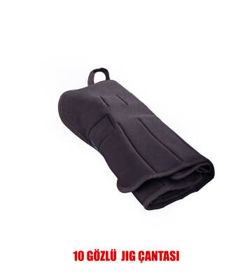 JIG ÇANTASI 10 GÖZ 42x33 CM SİYAH - 1