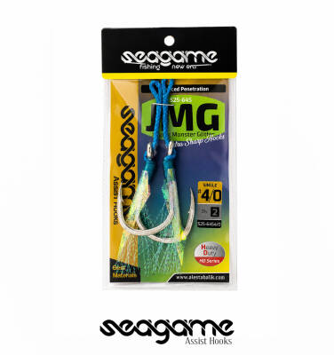 JIGGING MONSTER GLITTER JMG SINGLE 2P #4/0 - 2