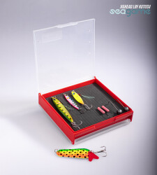 JIGHEAD LRF KUTUSU ÇİFT TARAF EVALI KIRMIZI - SEAGAME